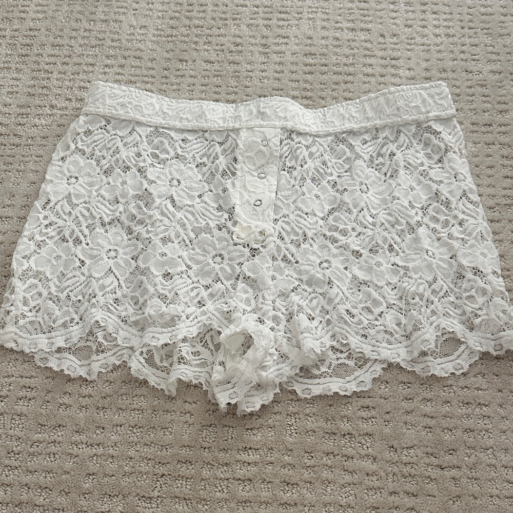 Anthropologie White Lace Women's Shorts
